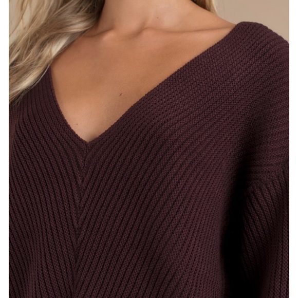 NWT wine purple TOBI slouchy sweater - Picture 3 of 4